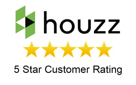 Houzz 5-star customer rating badge